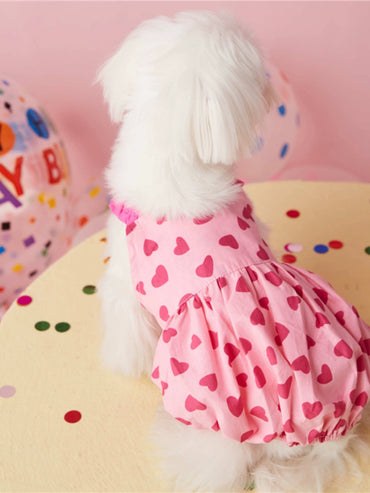 Summer Puppy Dog Suspender Dress Cute Schnauzer Vest