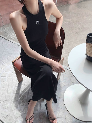 Ziqing Summer Sheath Slim Fit Long Sleeveless Dress