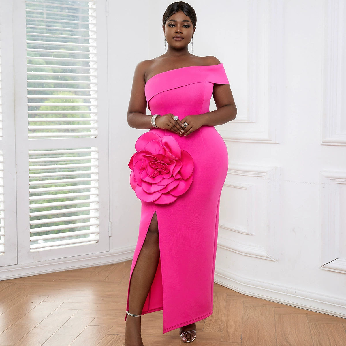 Fashion plus Size Bandeau Split Sexy Party Party Formal Dress plus Siz –  Mega Mart Center
