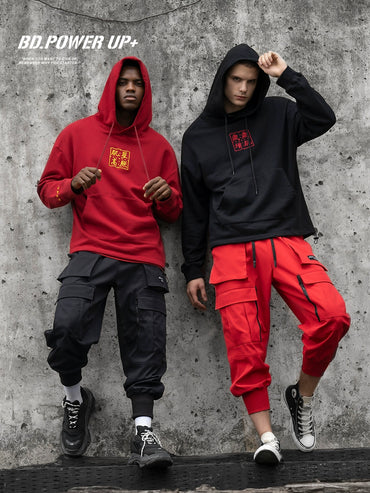 Bodybuilding Spring Limited Men's Hooded Versatile Embroidery Sweatshirt