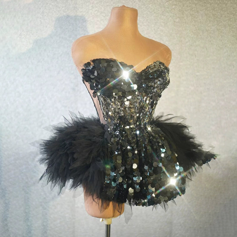 Summer New Performance Dress Nightclub Club Temperament Slim dress Music Festival Model Catwalk Banquet Party Watch
