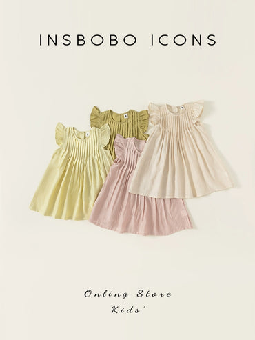 Girl Dress Summer Clothing 2024 New Arrival Kids' Skirt Little Girl Princess Dress Western Style Flying Sleeve Children's Clothing Summer