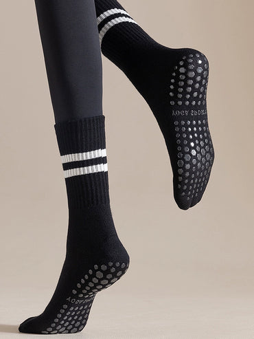 Yoga Socks Non Slip Professional Female Pilates Sports and Fitness Running Jump Rope High Knee Socks Pressure Non-Slip Socks Spring and Autumn