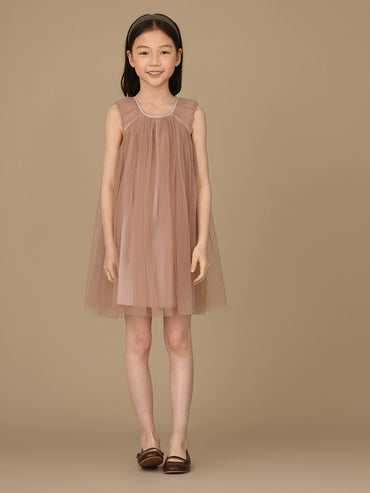 Haitou Children's Clothing Matching Lotus Root Starch Sleeveless Vest Kids Dress Sweet Elegant Girl Princess Dress Tulle Skirt Summer