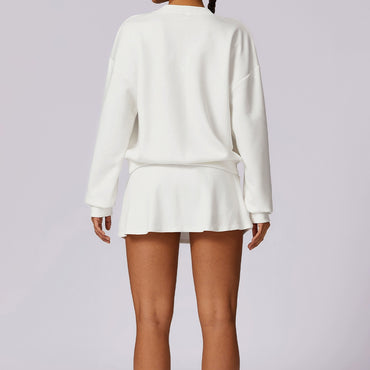 Fashion Spring Knitting Long Sleeve Sweatshirt Tops Outdoor Keep Warm Pullover All-Matching Loose-Fitting Casual Pullover V Neck