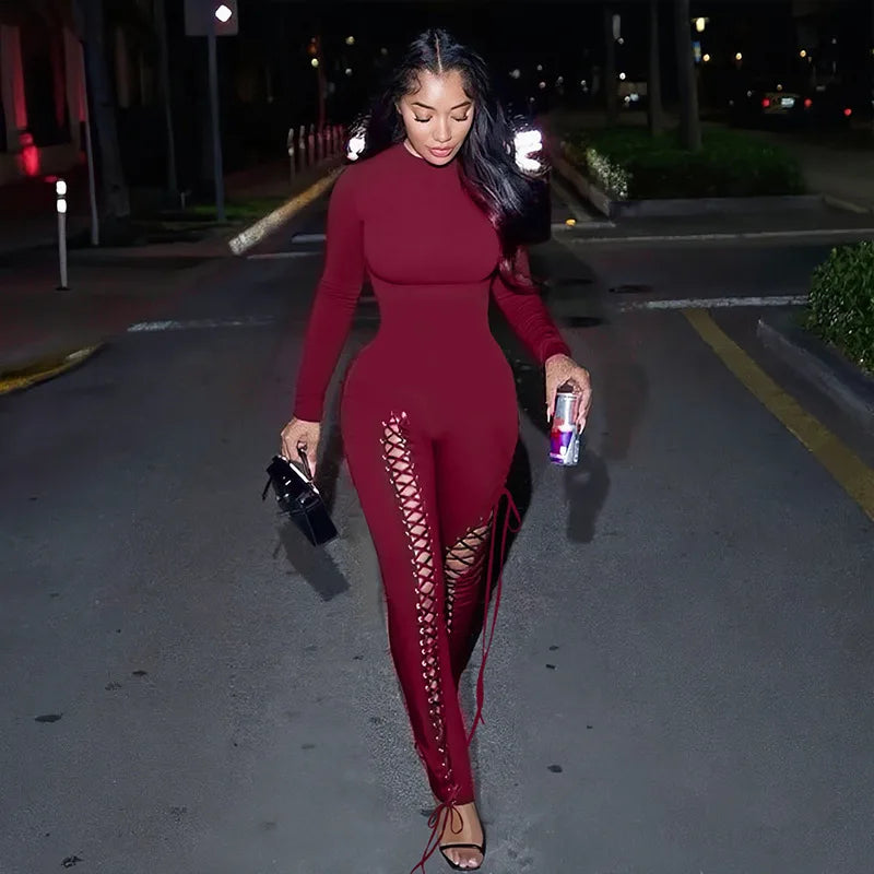 FAGADOER Sexy Bandage Patchwork 2 Piece Sets Woman Outfit Halter Sleeveless Crop Tops and Pants Matching Suit Female Streetwear
