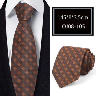 Luxury 56 Colors New Men's Tie Classic Floral Stripe Plaid 8cm Jacquard Neck Tie Necktie For Men Business Wedding Party