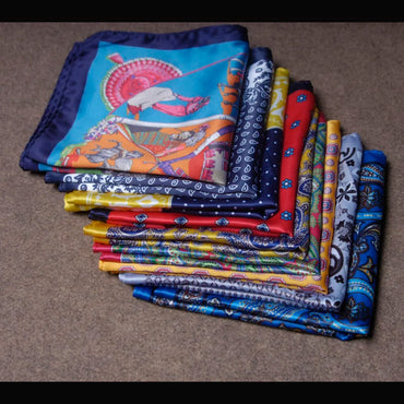Luxury Mens Handkerchief Silk Accessories Hanky Pocket Squared Handkerchief Pocket Scarf Paisley Polka Dots Party Wedding Prom