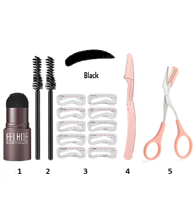 VIP 2023 Professional One Step Eyebrow Stamp Shaping Set Enhancer Waterproof Makeup Beauty Products For Women Eye Brow Templates
