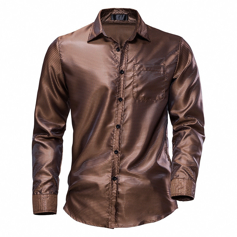 Men's Floral Black Dress Shirts 2022 Stylish New Long Sleeve Steampunk Shirt Men Party Club Bar Social Shirt Male Chemise Homme