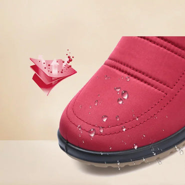 Winter Shoes Women Waterproof Snow Boots Warm Plush Ladies Ankle Booties Flat Non-slip Black Blue Red Big Size 42