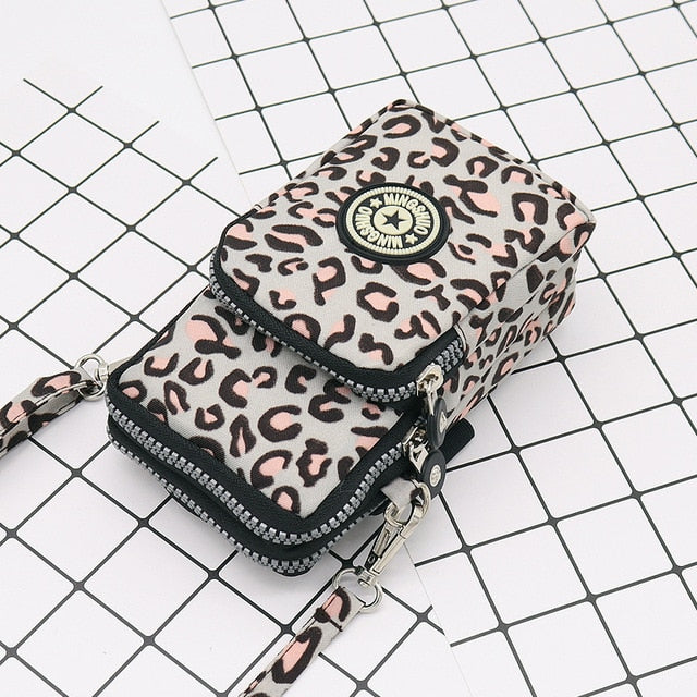 Women's Mini Shoulder Bag Oxford Waterproof Handbag Wrist Pouch Wallet Sports Cell Mobile Phone Bag Crossbody Bags for Girls