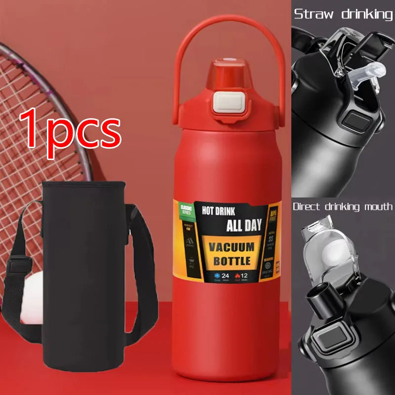 Stainless Steel Thermo Bottle 2.5L Large Capacity Thermo Water Portable 2500ml Vacuum Mug Thermos Insulated Cup 2L Tumbler 84oz