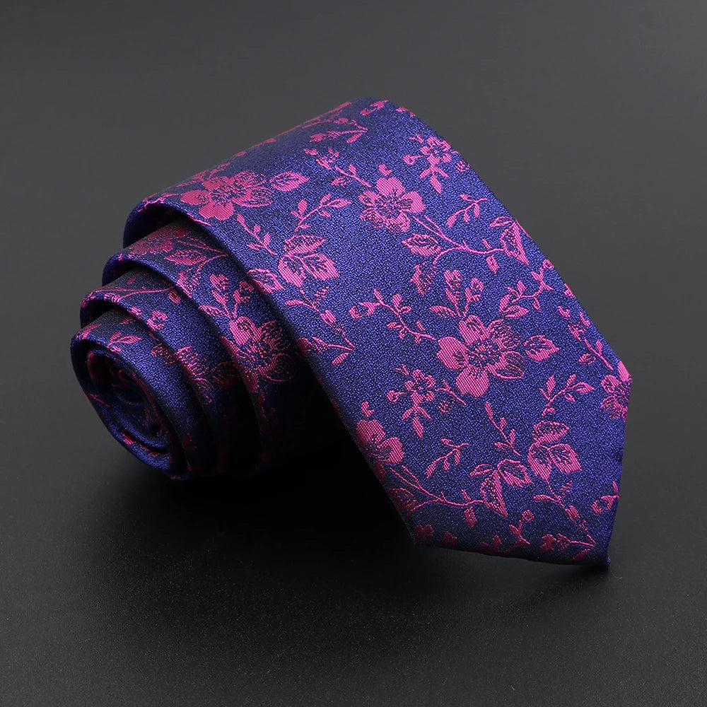 26 Styles Men's Jacquard Novelty Ties Skinny Floral Paisley Striped Necktie Business Narrow Suit Shirt Daily Wear Accessories