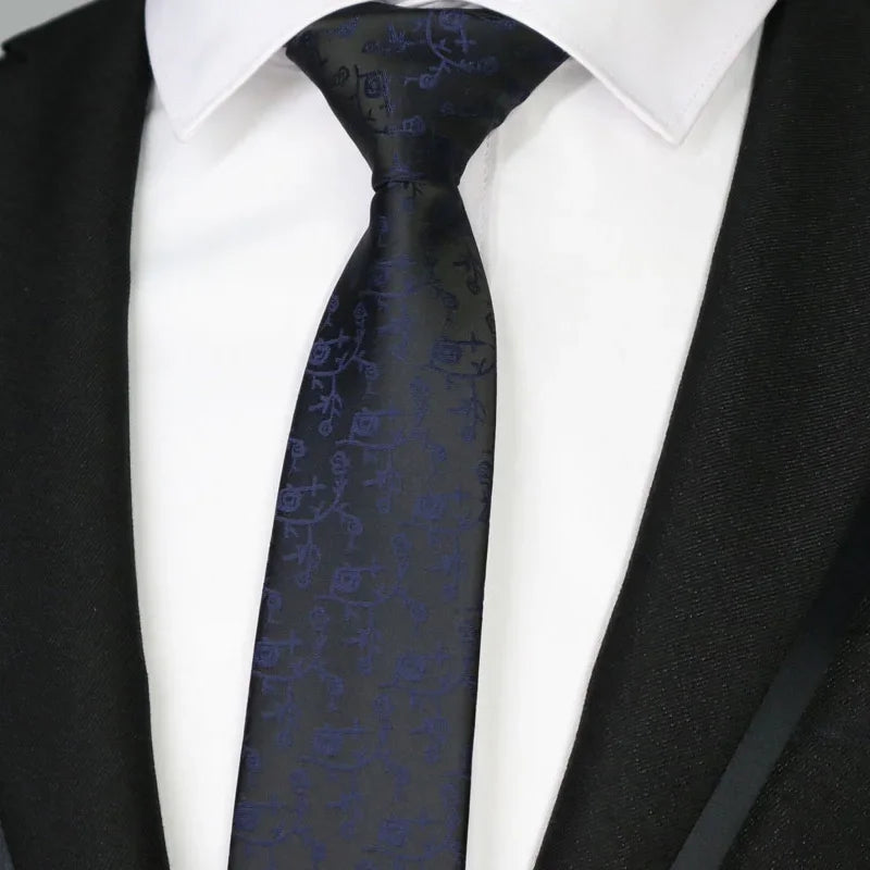 New Slim Narrow Skinny 6CM Mens Necktie Neck Ties For Man Plaids Polka Dot Striped Jacquard Cravat Business Party Corbatas