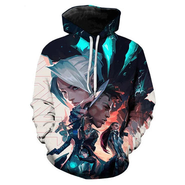 2023 Game Valorant 3D Print Hooded Sweatshirt Men Women Fashion Printed Hoodie Pullover Autumn Winter Clothes Plus Size Coat