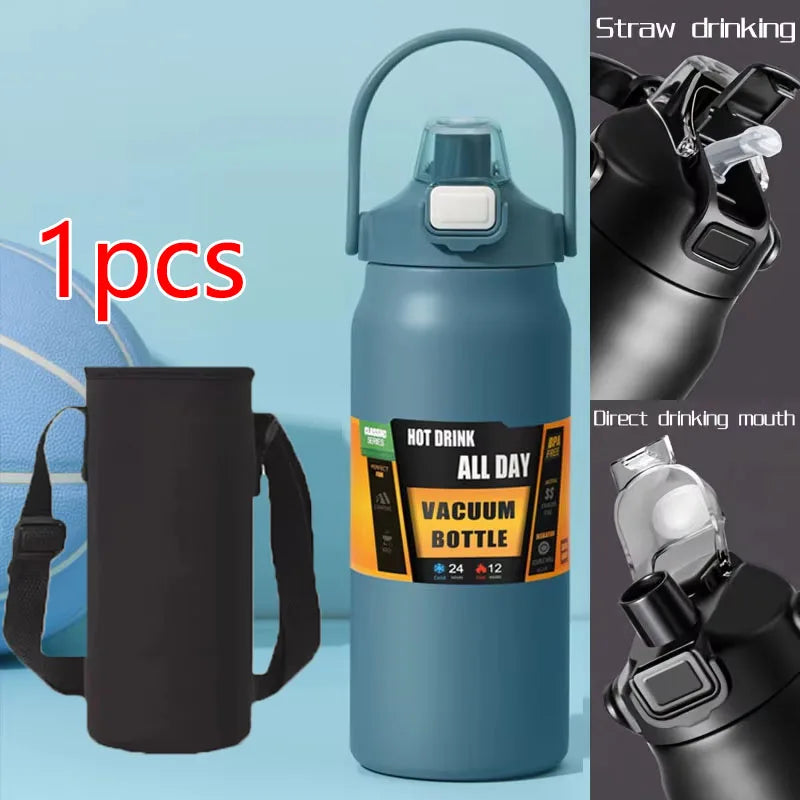 Stainless Steel Thermo Bottle 2.5L Large Capacity Thermo Water Portable 2500ml Vacuum Mug Thermos Insulated Cup 2L Tumbler 84oz