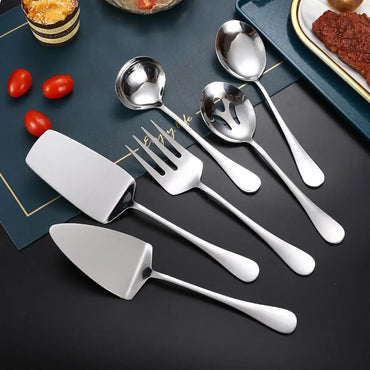 Nonstick Gold Silver Gadgets Kitchen Utensil Fork Cookware Soup Ladle Cooking Tools Serving Spoon Colander