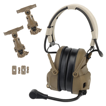 GEN 6 Tactical Headset Non-picking Noise-Cancelling Headset with Robotic Arm Mic for Hunting Paintball CS Militar Helmet