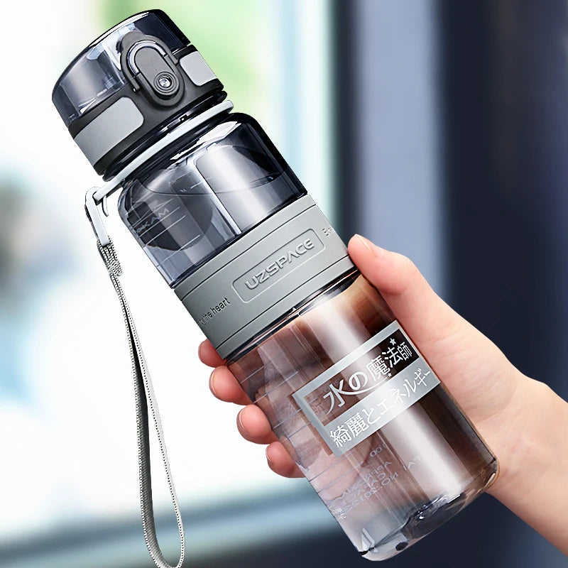 500/1000ml Sports Water Bottles BPA Free Portable Leakproof Shaker Outdoor Tour Gym Drink Bottle Eco-friendly Plastic Coffee Cup