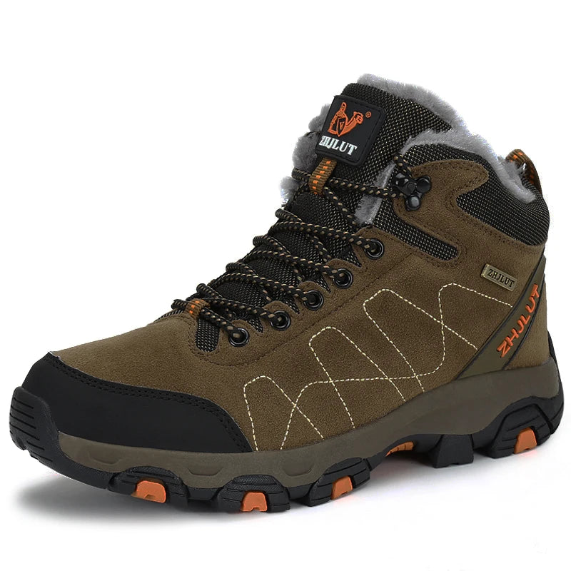 Winter Snow Boots Men Warm Comfortable Plush Laced Anti-slip High-top Men Boots Durable Soft Comfortable Hiking Shoes Women
