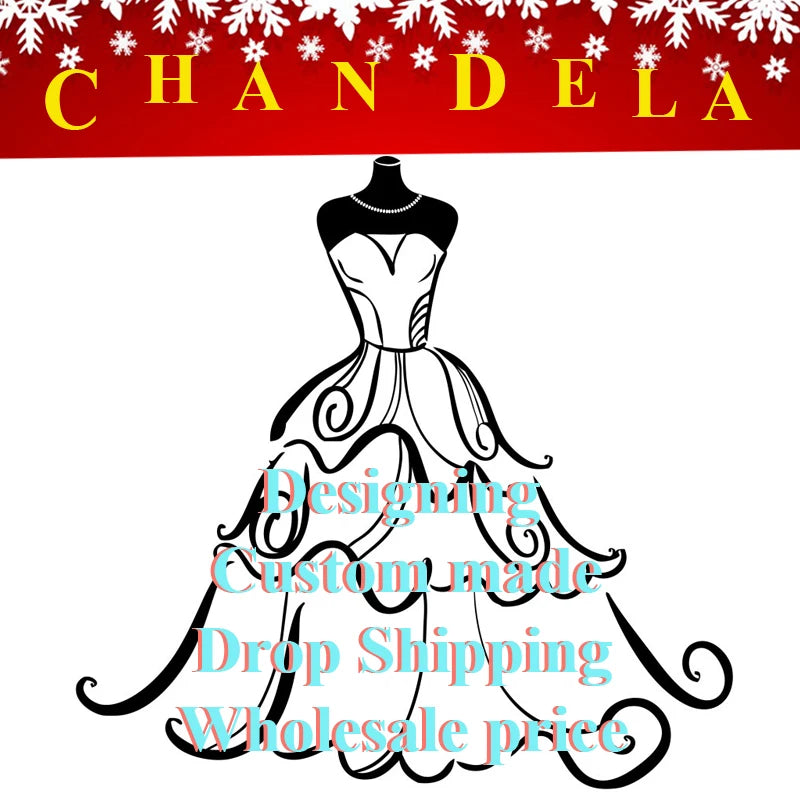 CHANDELA Fancy Sweetheart Wedding Dress Bridal Spaghetti Strap Lace Appliques Zipper with Button Mermaid Vestidos Customised