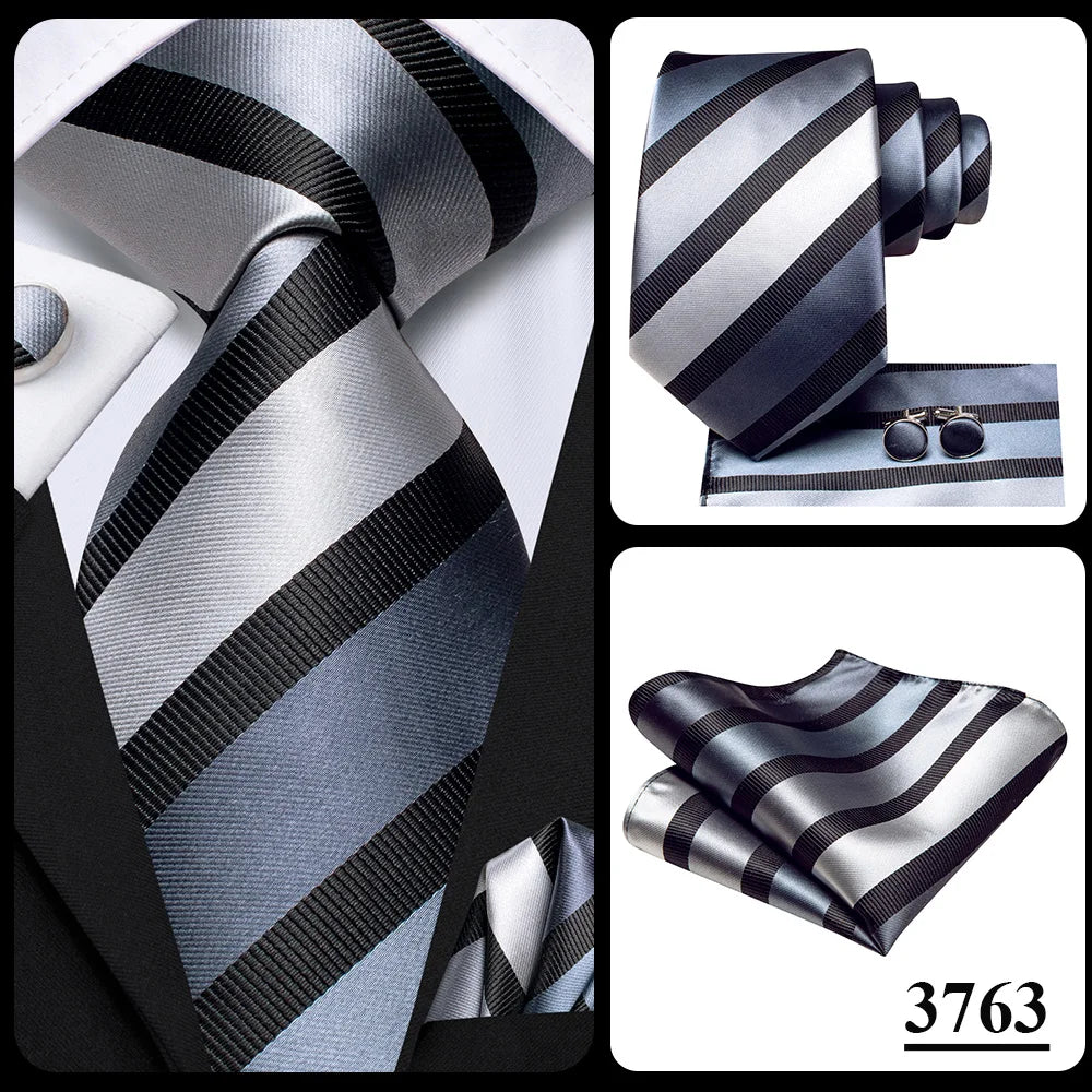 Hi-Tie Champagne Floral Paisley Silk Elegant Tie For Men Groom Wedding Men Necktie Pocket Square Cufflink Accessory Wholesale