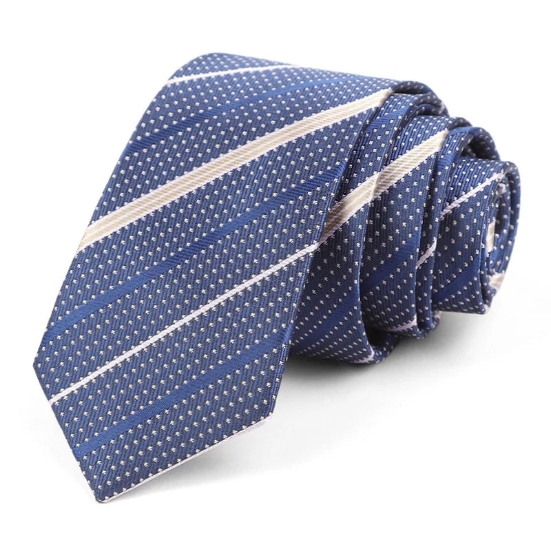 Luxury Skinny 6CM Mens Necktie Ties For Man Striped Plaid Floral Solid Jacquard Ascot Business Party Neck Tie Accssories