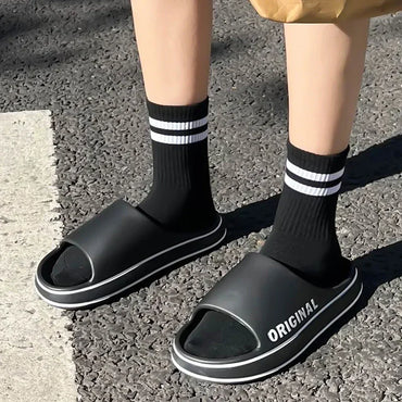 Woman Slippers Summer For Women Man Solid Women Letter Mens Shoe Thick Sole Indoor Bathroom Anti Slippers Slip Indoor House