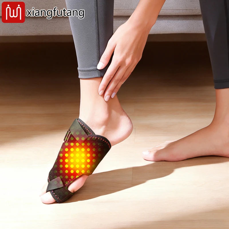 Carbon Fiber Portable Red Light Electric Heating Foot Protector - Vibration Massage Relieves Foot Numbness, Stiffness and Pain