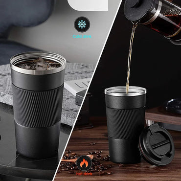 380ML/510ML Stainless Steel Coffee Cup Insulated Bottle Vacuum Flask with Lid Keep Drinks Hot or Cold Office Home Thermal Mug