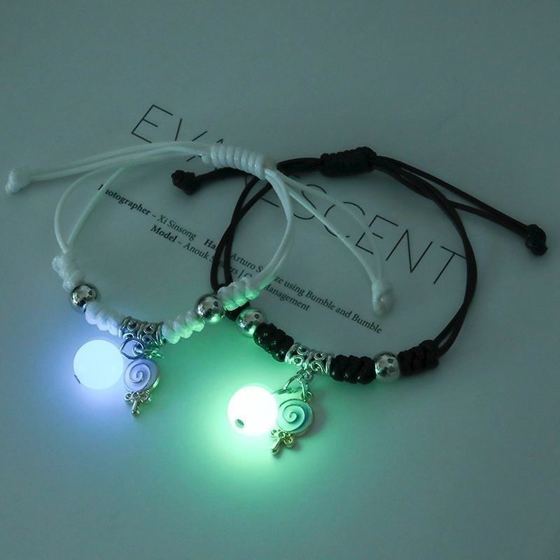 2023 Luminous Cat Star Moon Bracelet Couple Charm Handmade Adjustable Rope