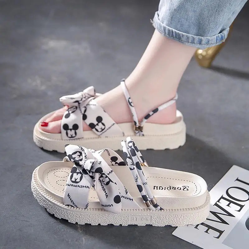Sandals for Women Platform Strappy Orthopedic Summer New Comfortable Roman Sandals Woman Butterfly Flat-heeled Shoes Trend 2024