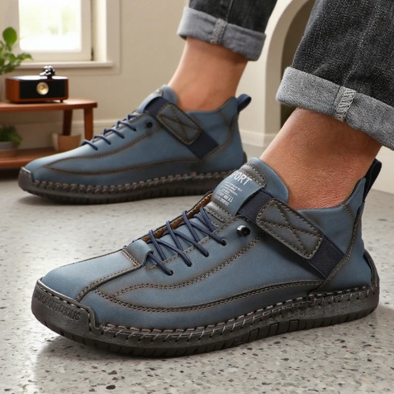 Boots Mid Top for Men British Style Retro Anti Slip Workwear Shoes Handmade Leather Loafers Casual Soft Soled Women Nude Boots