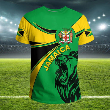 Jamaica Flag 3D T Shirt For Men Football Jersey National Emblem Tees Soccer Team Clothing