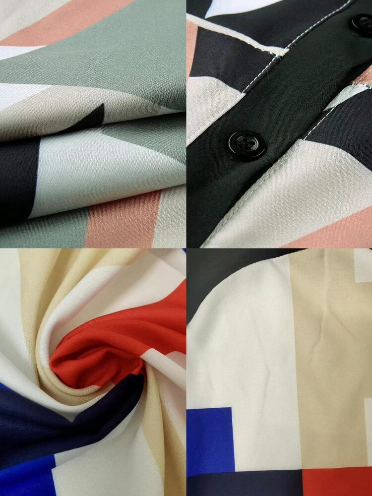Dresses for Women 2023 Sexy Robe Mid Length Fashion Print Polo Neck Small Style Lace Up Waist Dress Long Summer Dresses Ladies