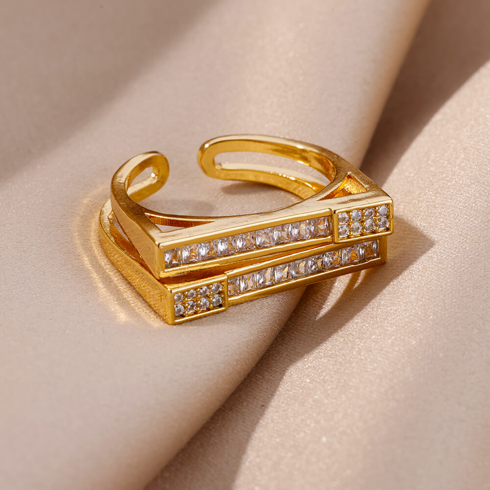 Lucky Turkish Evil Eye Rings For Women Opening Adjustable Stainless Steel Ring 2023 Trend Luxury Wedding Couple Jewelry Gift