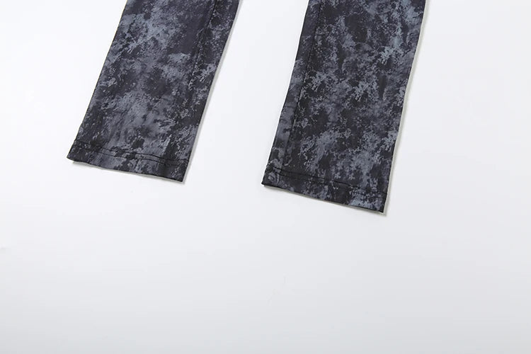 Sisterlinda Printing Slim O-Neck Long Sleeve Jumpsuit Women Sexy Popular Body-shaping Vestidos Girl Party Leisure Pencil Pants