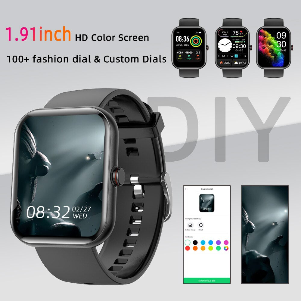 SENBONO Bluetooth Call Smart Watch Men Women Health Sport Monitoring Blood Pressure Oxygen Smart Voice Assistant Smartwatch Men