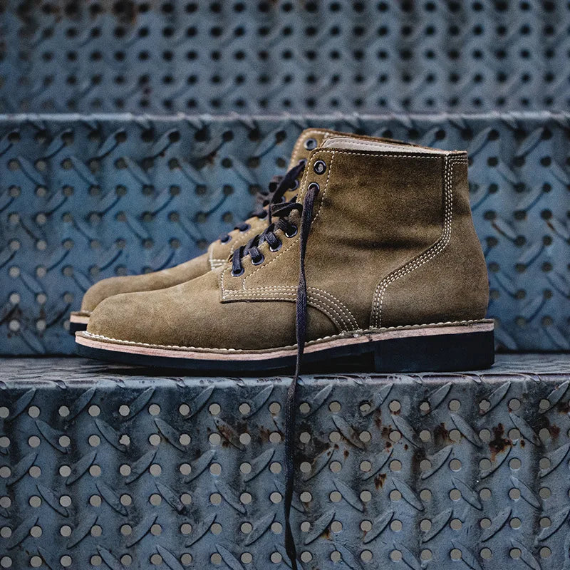 Men's Work Boots Spring American Style High Top Desert Boots Vintage Military Boots Mid Top Motorcycle Ankle Boots