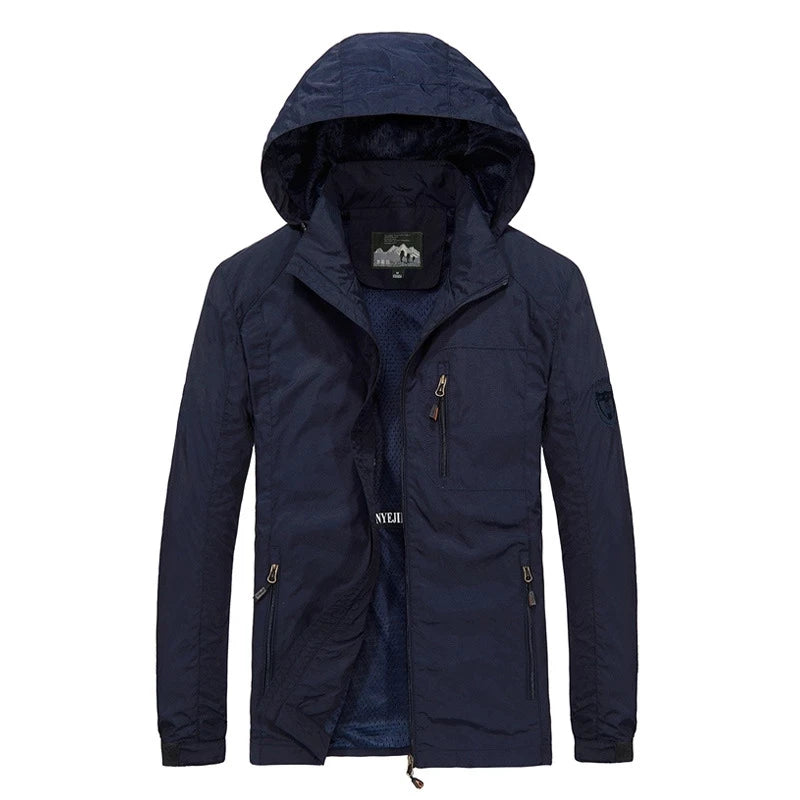 Men's Windbreaker Jackets Waterproof Hooded Water Proof Wind Breaker Casual Coat Male Clothing Autumn Jackets Men TOP