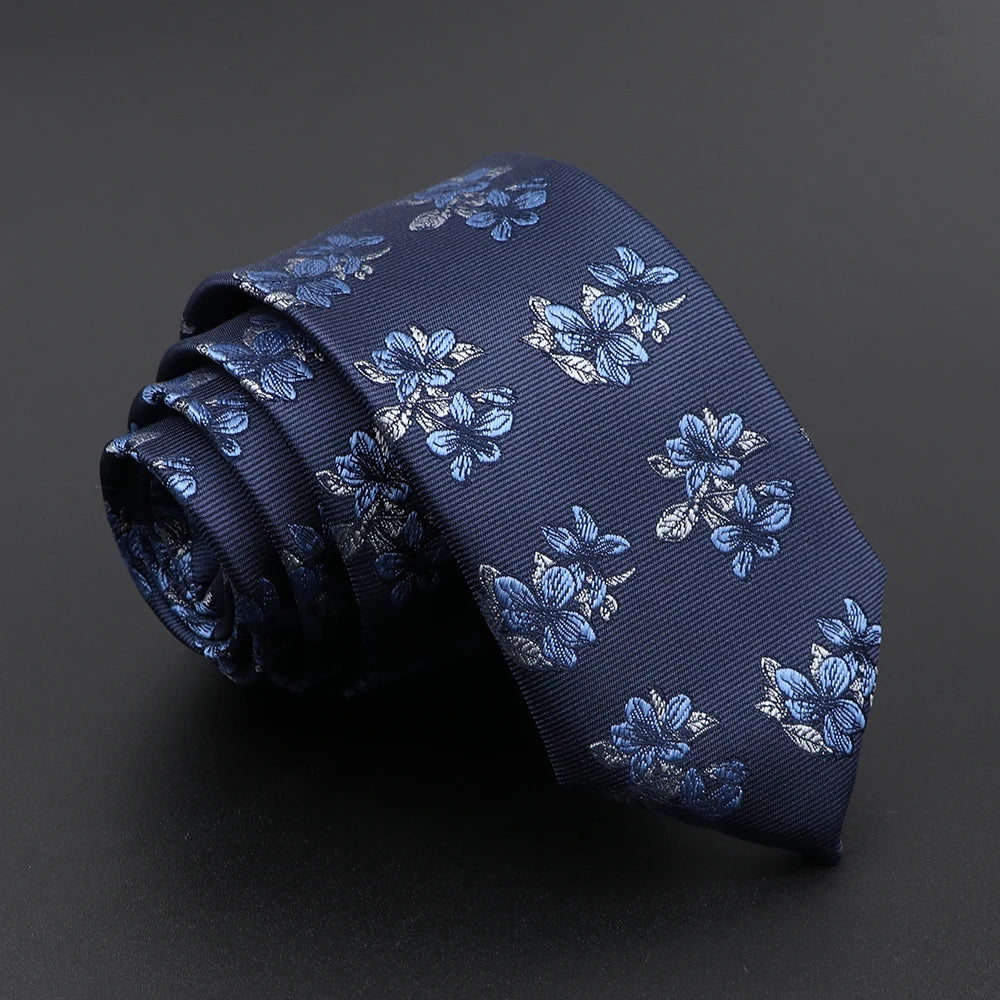 26 Styles Men's Jacquard Novelty Ties Skinny Floral Paisley Striped Necktie Business Narrow Suit Shirt Daily Wear Accessories