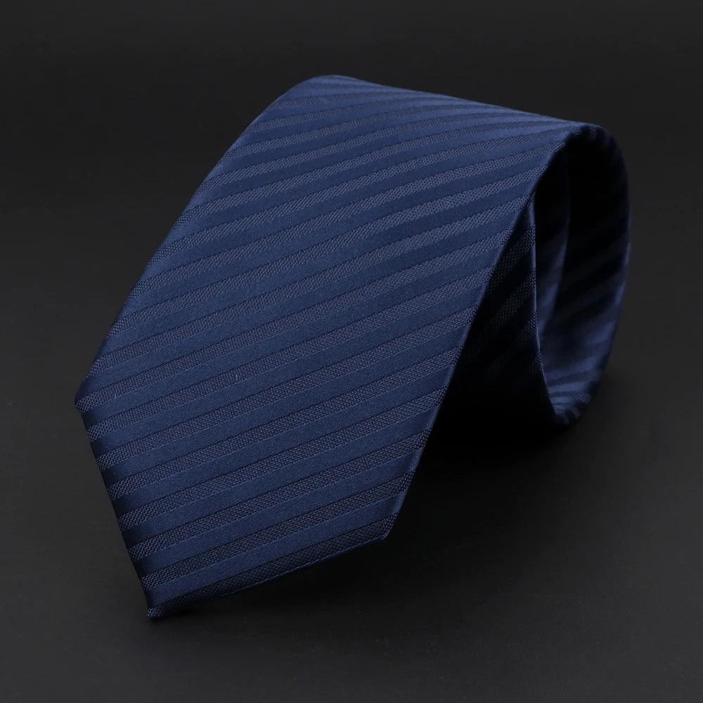 New Style Fashion Jacquard Paisley Striped Necktie For Men 7cm Dark Blue Black Formal Business Party Skinny Slim Cravat Tie Gift