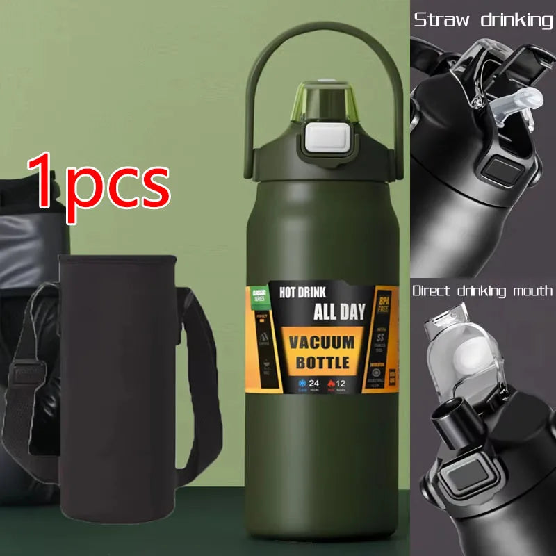 Stainless Steel Thermo Bottle 2.5L Large Capacity Thermo Water Portable 2500ml Vacuum Mug Thermos Insulated Cup 2L Tumbler 84oz