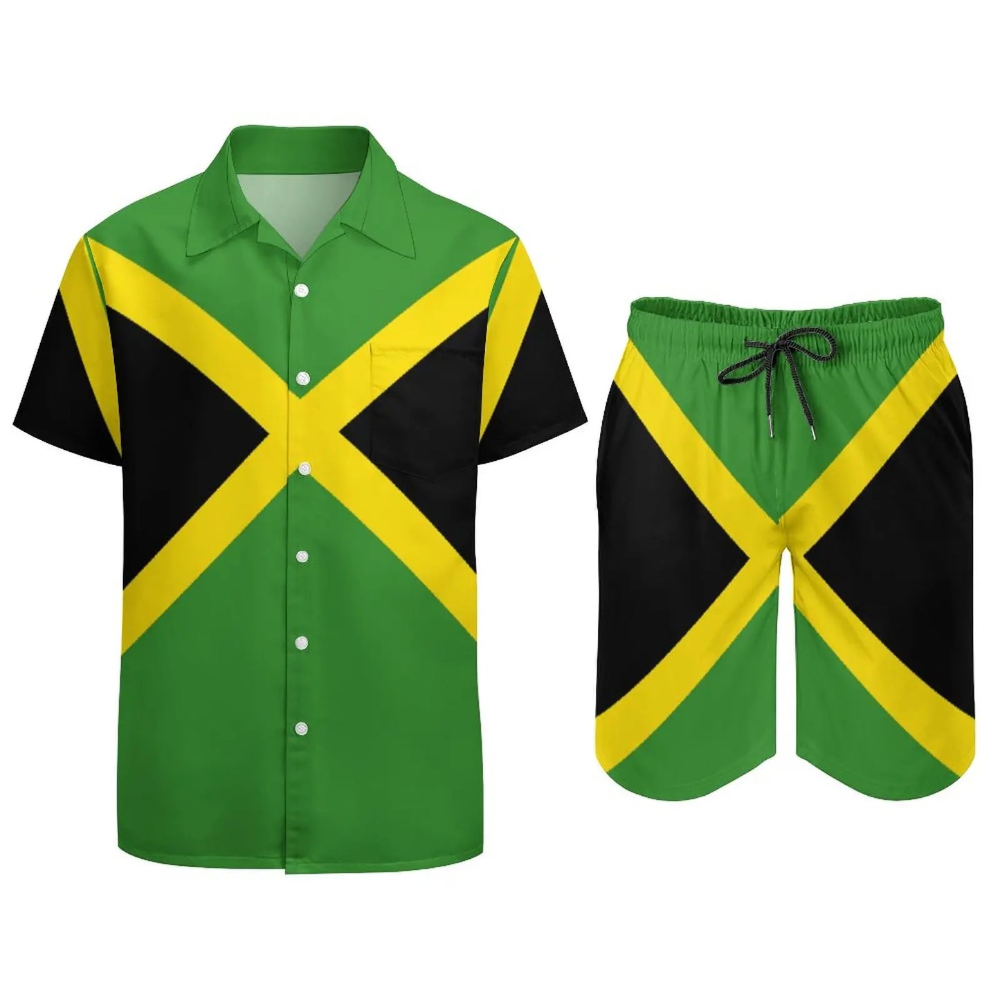 Jamaica Men's Beach Suit Funny 2 Pieces Pantdress top Quality Home Eur Size