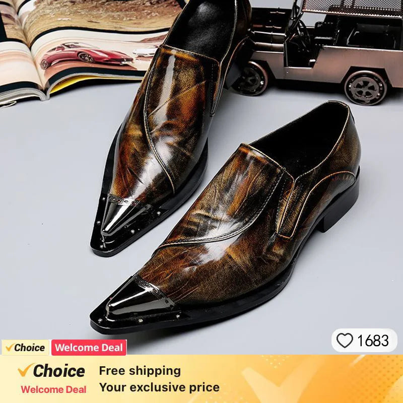 British New 2024 Men Mocassins Italian Shoes Slip On Patent Leather Loafers Wine Red Dress Shoes For Men