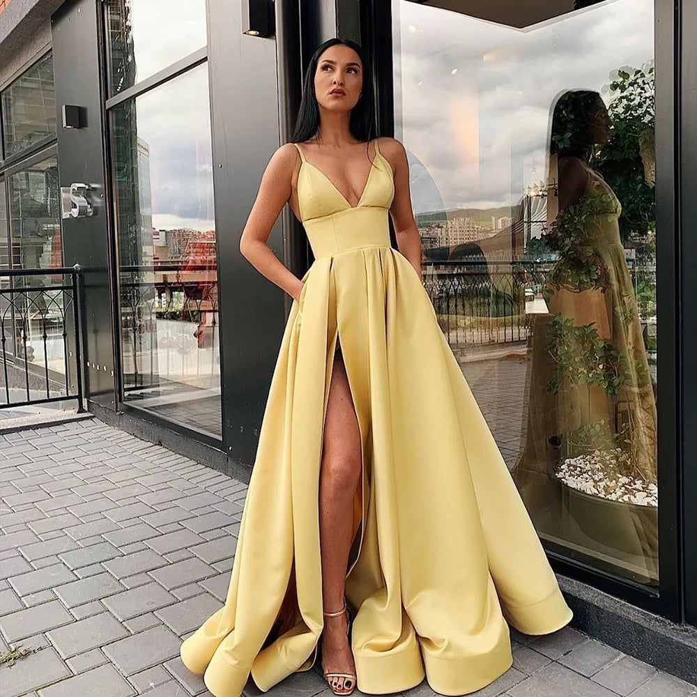 Elegant Stap V Neck High Waist Corset Slit Party Cocktail Maxi Dress G Elegant Stap V Neck High Waist Corset Slit Party Cocktail Maxi Dress G