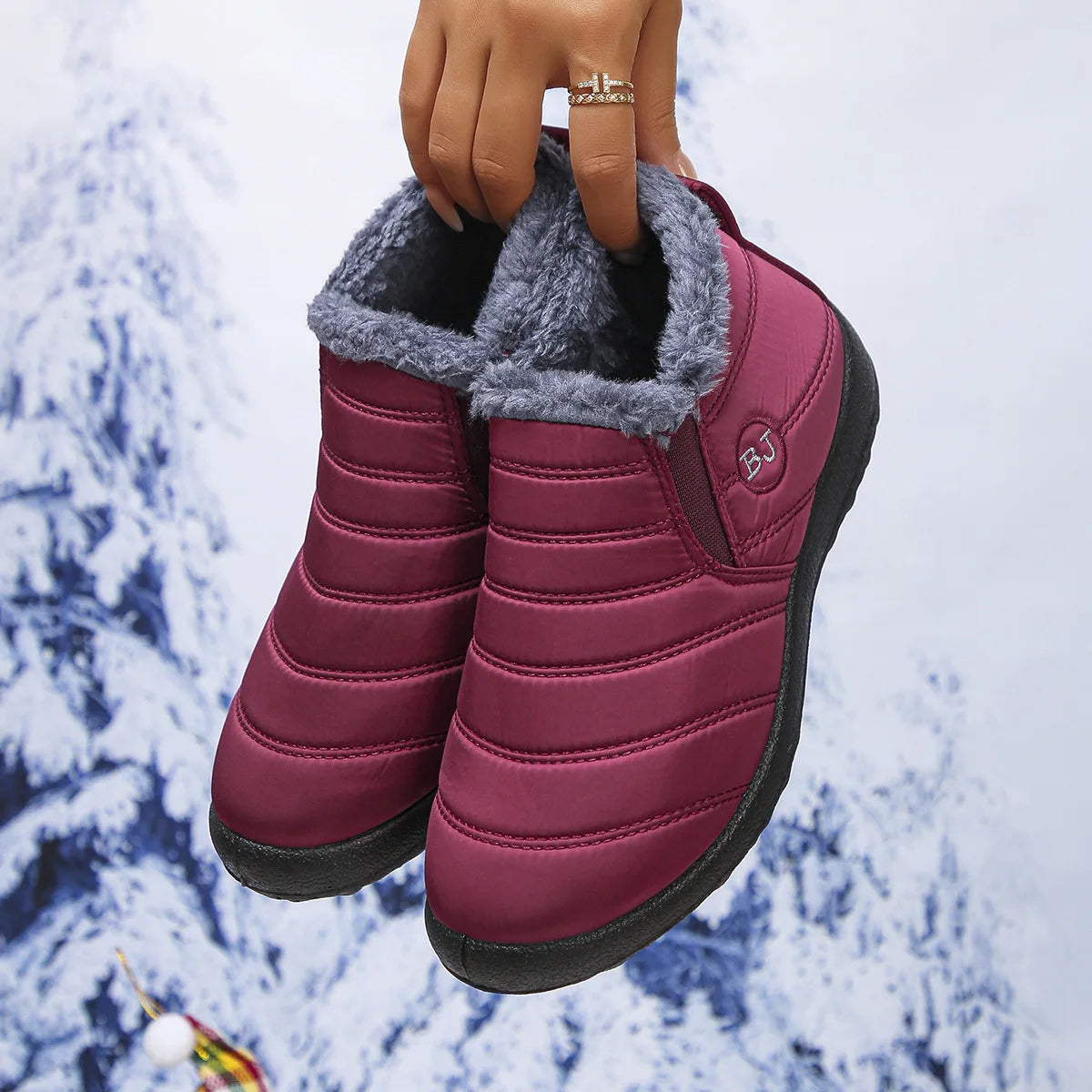 Winter Women'S Shoes New Couple Thickened Warm Cotton Shoes Non-Slip Waterproof Snow Boots Cotton Boots Women'S Summer Shoes