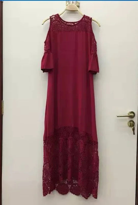 2025 Women's Lace Stitching Ruffle Short-Sleeved Strapless Dress Elegant Ladies' Summer Evening Club Party Dresses Woman Vestido