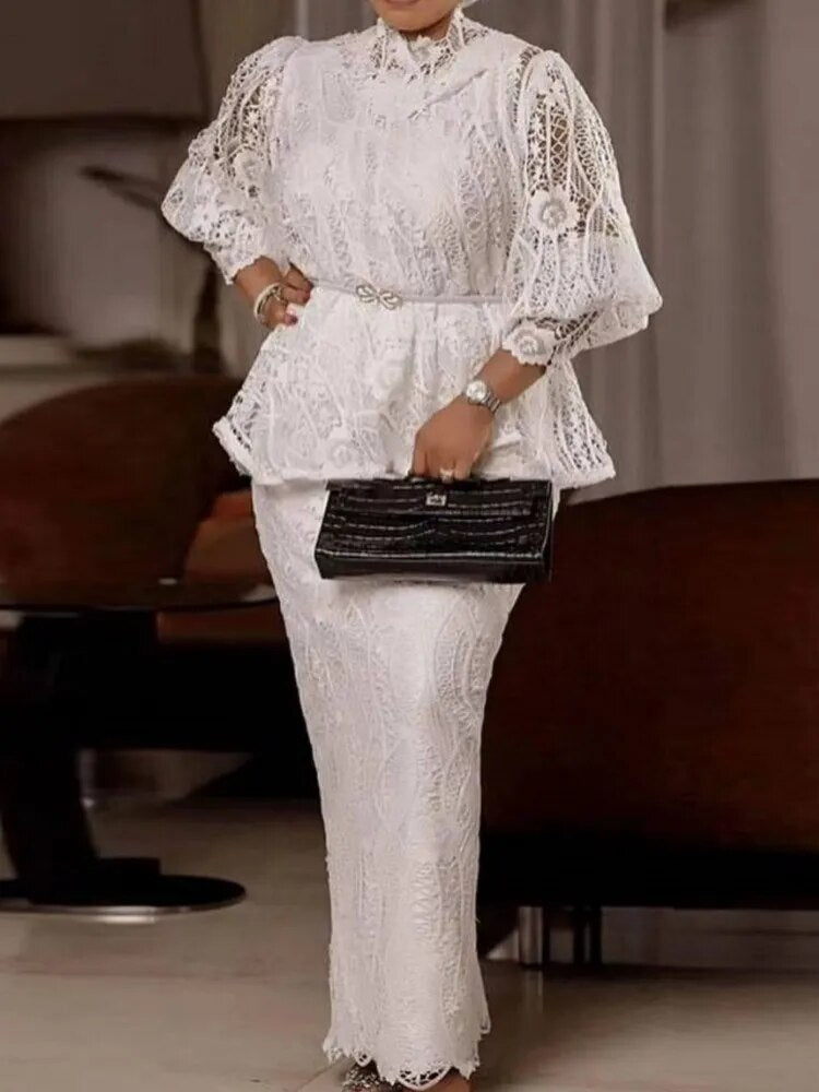 No Belt 2 Piece Sets African Dresses For Women Bodycon Lace Maxi Dress Mega Mart Center No Belt 2 Piece Sets African Dresses For Women Bodycon Lace Maxi Dress Mega Mart Center